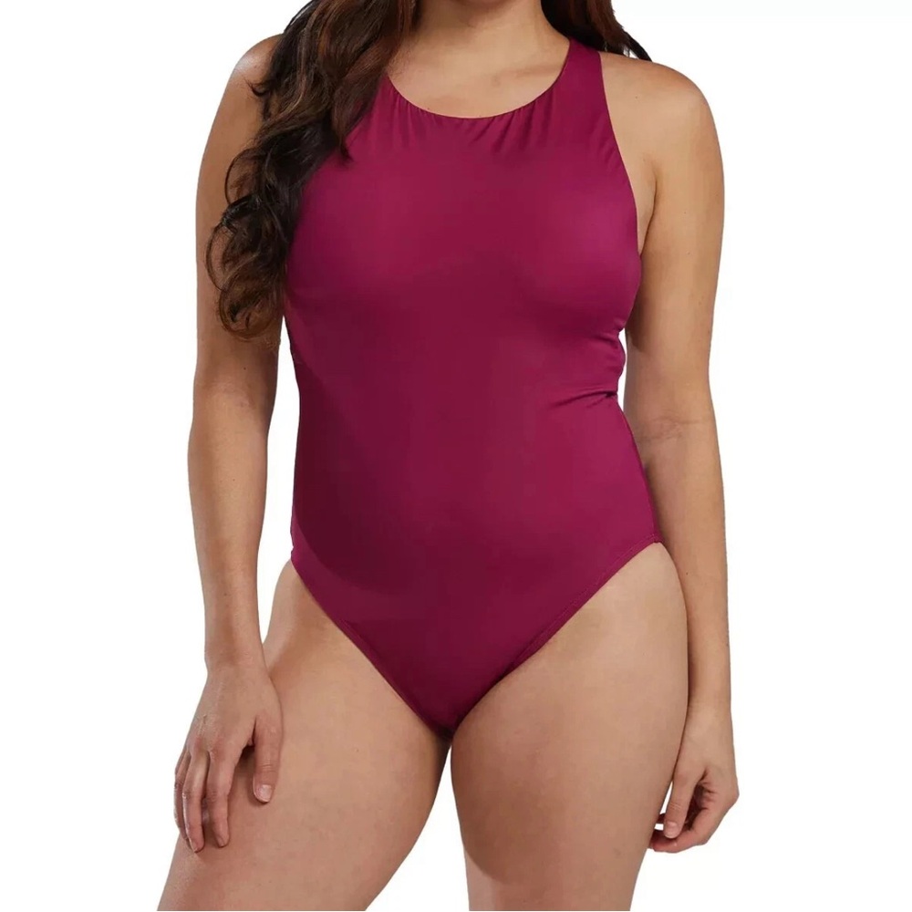TYR Women's One-Piece Swimsuit, Cranberry Red, Size Smal